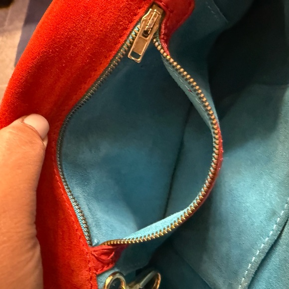 Chic Red Bow suede Women's Shoulder Bag - Picture 9 of 15